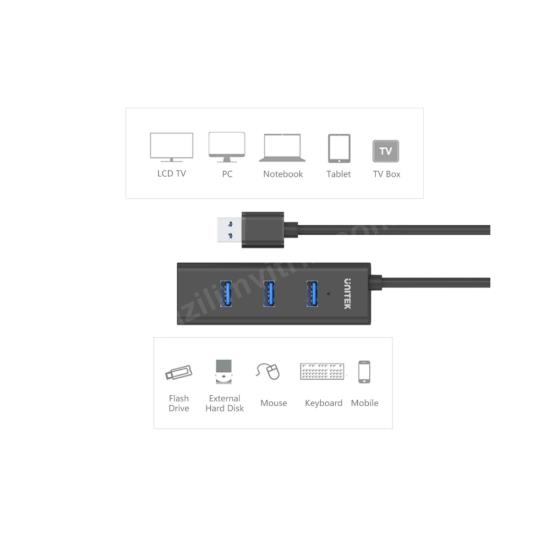 UNITEK 4 PORTS USB 3.0 HUB (Y-3089) Res7