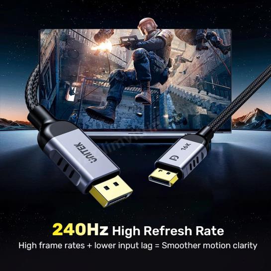 UNITEK DISPLAY PORT 2.1 KABLO 1MT 16K C1626GY01-1M) Res3