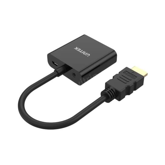 UNITEK HDMI TO VGA SES DESTEKLİ 1080P (Y-6333) Res2