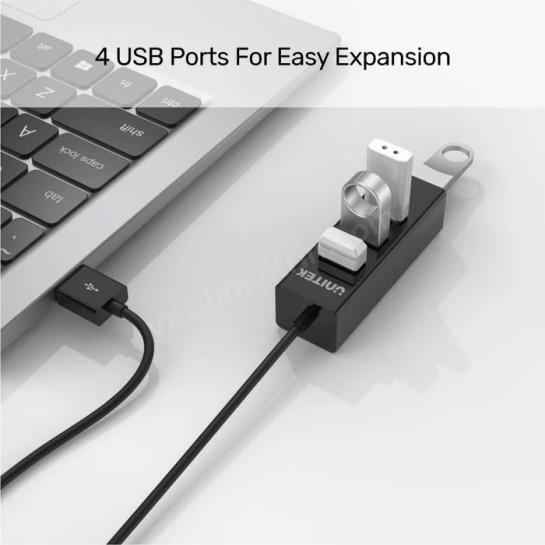 UNITEK TYPE-A TO 4 PORT USB HUB 80CM KABLO(Y-2140) Res2