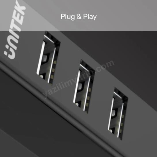 UNITEK TYPE-A TO 4 PORT USB HUB 80CM KABLO(Y-2140) Res6