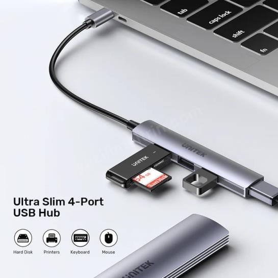 UNITEK TYPE-C TO 4 PORT USB (USB3.0+USB2.0) H1208B Res8