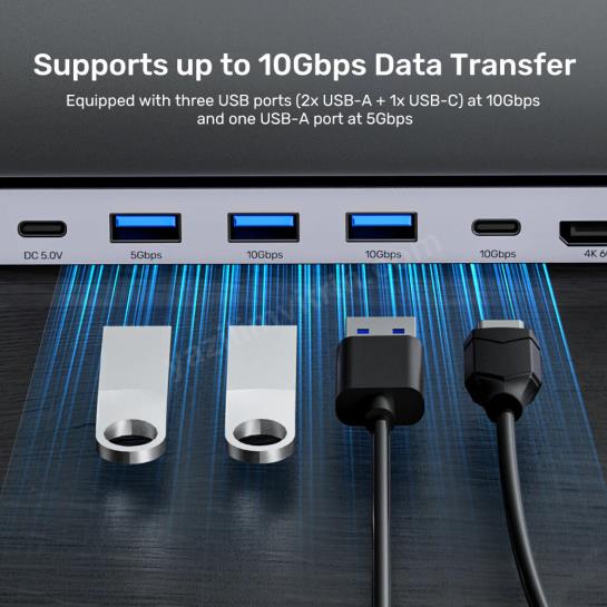 UNITEK UHUB15+ USB-C 4K BAGLANTI ISTASYONU (D1106AGY01) Res9