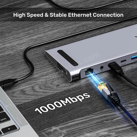 UNITEK UHUB15+ USB-C 4K BAGLANTI ISTASYONU (D1106AGY01) Res11