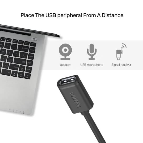 UNITEK USB-A(M) TO USB-A(F) KABLO 1.5MT(Y-C449GBK) Res4
