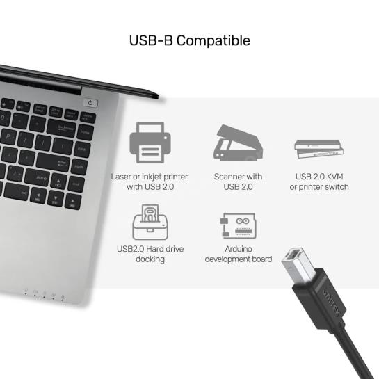 UNITEK USB-A TO USB-B YAZICI KABLO 2MT (Y-C4001GBK Res4