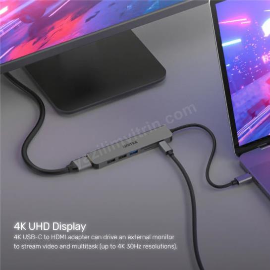 UNITEK USB-C 7in1 UNIVERSAL DOCK STATION (H1118A) Res5