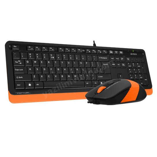 A4 TECH F1010 Q USB TURUNCU MM KLAVYE+OPTİK MOUSE Res2