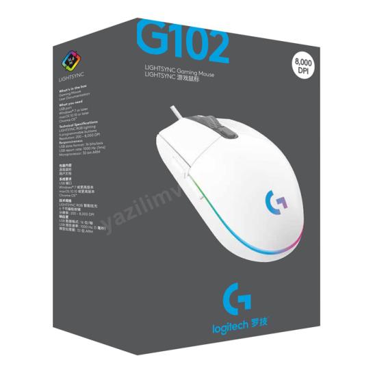 LOGITECH G G102 910-005824 OYUNCU MOUSE BEYAZ Res6