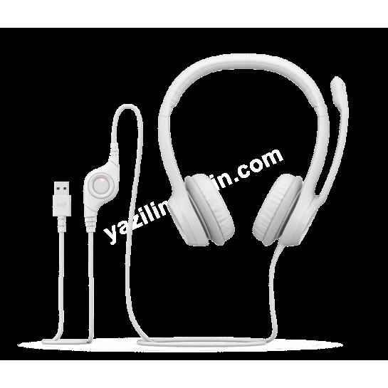 LOGITECH H390 MIKROFONLU BEYAZ KULAKLIK 981-001286 Res3