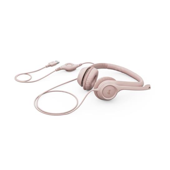 LOGITECH H390 MIKROFONLU PEMBE KULAKLIK 981-001281 Res2