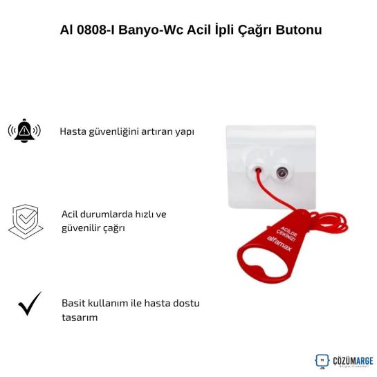 Al 0808-I Banyo-Wc Acil İpli Çağrı Butonu Al 0808-I Banyo-Wc Acil İpli Çağrı Butonu