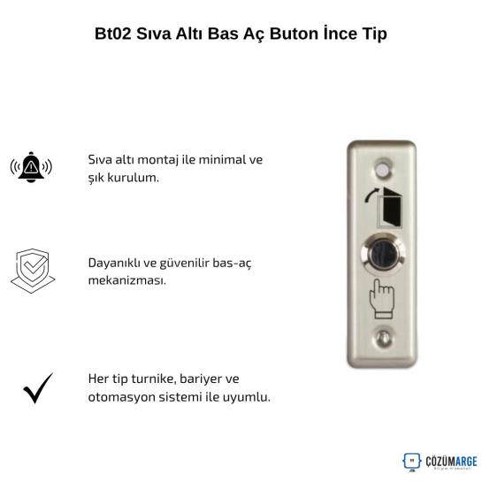 Bt02 Sıva Altı Bas Aç Buton İnce Tip Bt02 Sıva Altı Bas Aç Buton İnce Tip
