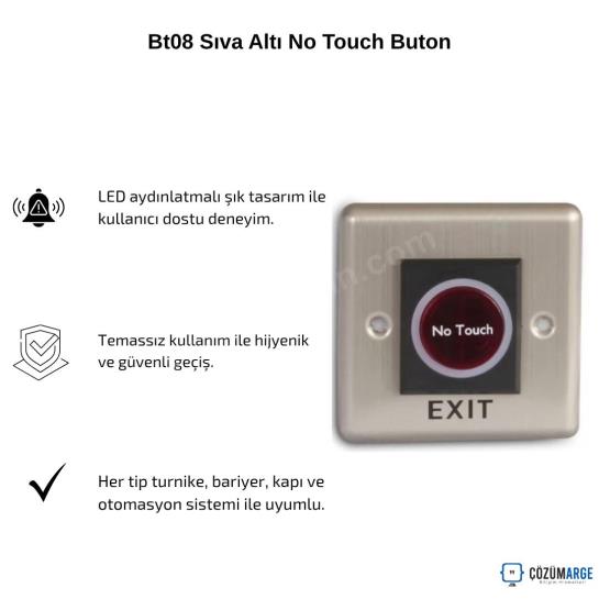 Bt08 Sıva Altı No Touch Buton Bt08 Sıva Altı No Touch Buton