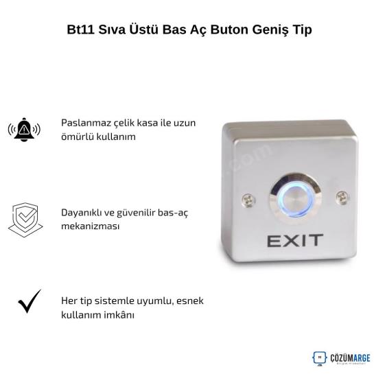 Bt11 Sıva Üstü Bas Aç Buton Geniş Tip Bt11 Sıva Üstü Bas Aç Buton Geniş Tip