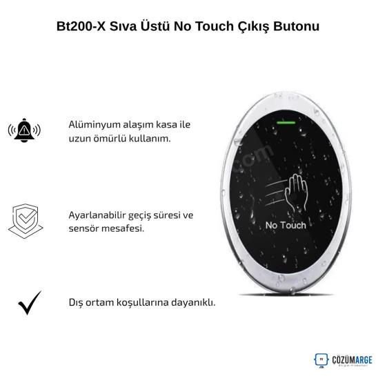 Bt200-X Sıva Üstü No Touch Çıkış Butonu Bt200-X Sıva Üstü No Touch Çıkış Butonu