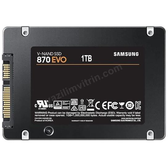 1TB SAMSUNG 870 560/530MB/s EVO MZ-77E1T0BW SSD (Resmi Distribütör Garantili) Res2