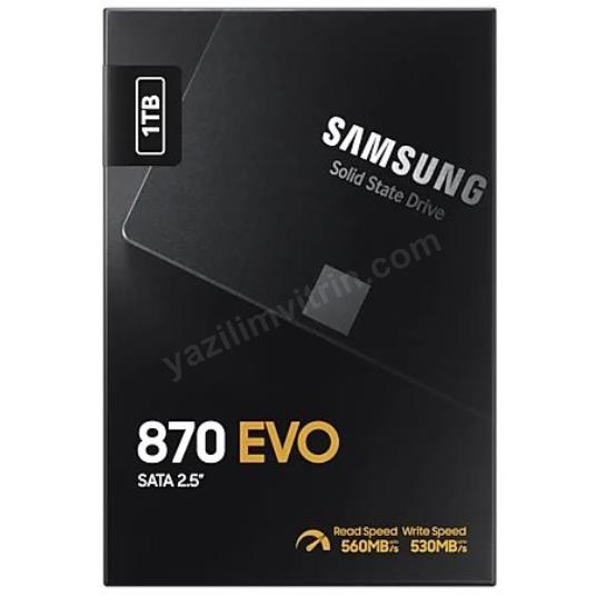 1TB SAMSUNG 870 560/530MB/s EVO MZ-77E1T0BW SSD (Resmi Distribütör Garantili) Res6