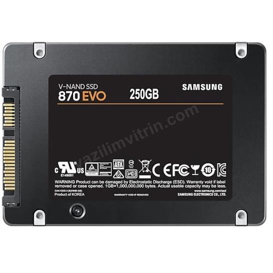 250GB SAMSUNG 870 560/530MB/s EVO MZ-77E250BW SSD (Resmi Distribütör Garantili) Res2