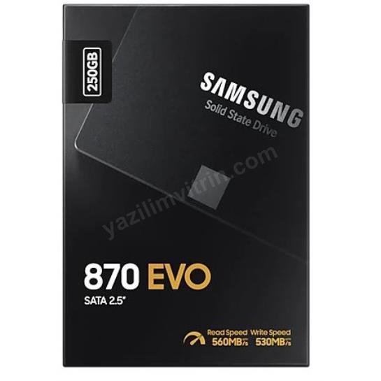250GB SAMSUNG 870 560/530MB/s EVO MZ-77E250BW SSD (Resmi Distribütör Garantili) Res6