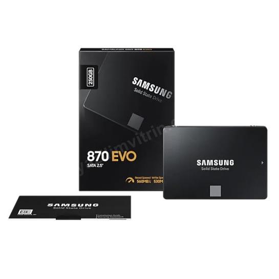 250GB SAMSUNG 870 560/530MB/s EVO MZ-77E250BW SSD (Resmi Distribütör Garantili) Res8