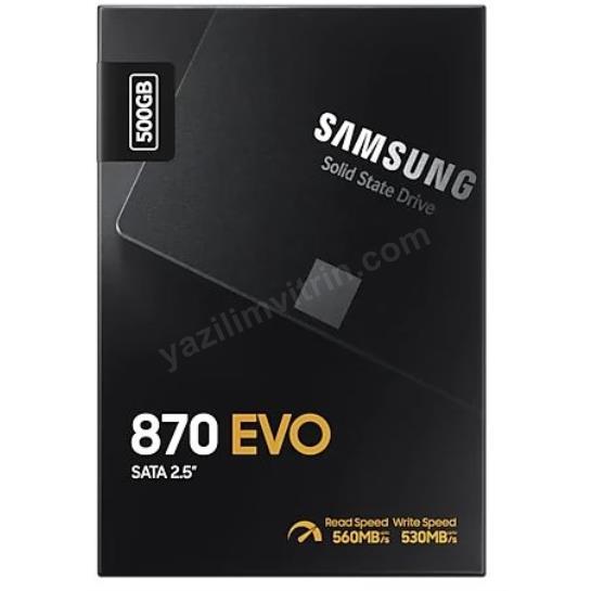 500GB SAMSUNG 870 560/530MB/s EVO MZ-77E500BW SSD (Resmi Distribütör Garantili) Res6