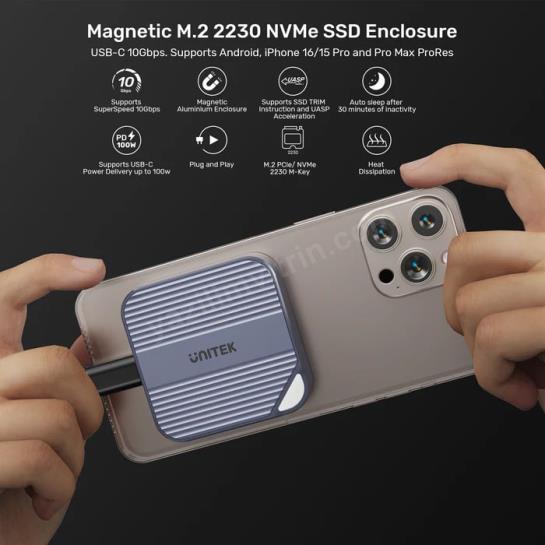 UNITEK MANYETİK NVMe SSDKUTUSU M.2 2230 S1244AGY01 Res3