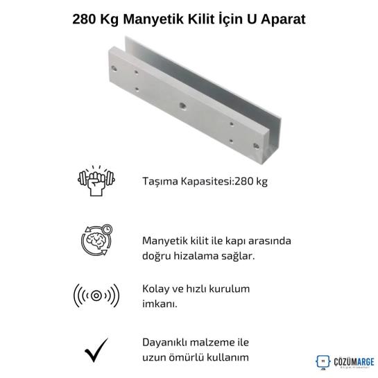 280 Kg Manyetik Kilit İçin U Aparat 280 Kg Manyetik Kilit İçin U Aparat