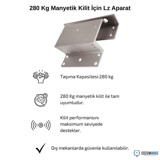 280 Kg Manyetik Kilit İçin Lz Aparat 280 Kg Manyetik Kilit İçin Lz Aparat