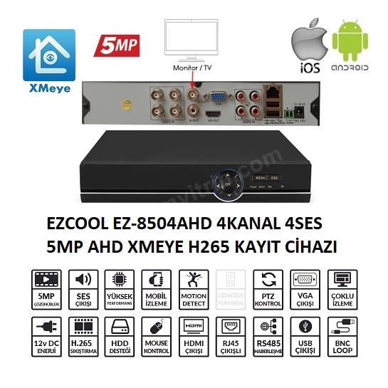 ezcool ez-8504ahd 4 kanal 5 mp 1hdd xmeye kayıt cihazı ürün fotoğrafı ezcool ez-8504ahd 4 kanal 5 mp 1hdd xmeye kayıt cihazı resmi, ezcool ez-8504ahd 4 kanal 5 mp 1hdd xmeye kayıt cihazı fotoğrafı