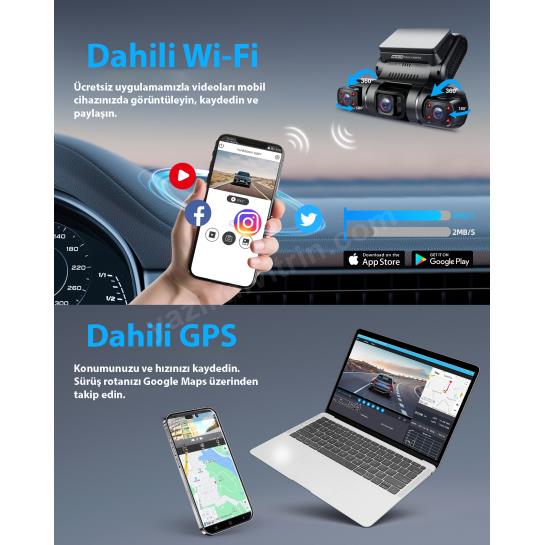 PRUVEEO D90-4CH FHD WI-FI GPS + 128GB SD KART KAME Res4