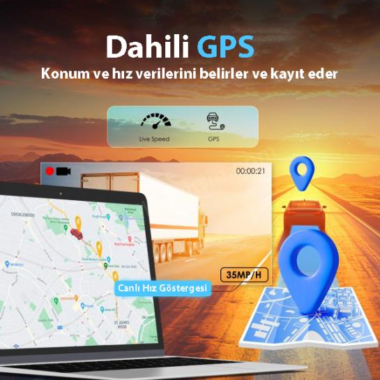 REXING R316 4K GPS WI-FI ARAC KAMERASI + 64GB SD Res4