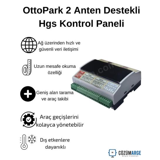 OttoPark 2 Anten destekli HGS OGS kontrol paneli, Ethernet bağlantılı yapısıyla hızlı veri iletimi, uzun mesafe okuma ve araç geçiş yönetimi sağlar. , OttoParkHgsKontrolPaneli , OttoParkEthernetBağlantılı , HgsOgsKontrolPaneli , AraçGeçişKontrolü , UzunMesafeOkuma , EtiketsizGeçişSistemi , OtoparkGirişKontrolü