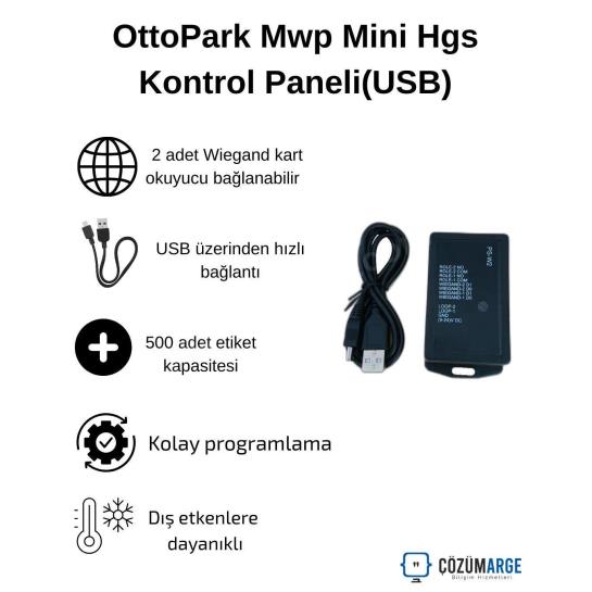OttoPark MWP Mini HGS-OGS kontrol paneli, USB bağlantılı hızlı kurulum, 2 Wiegand okuyucu desteği ve 500 etiket kapasitesiyle güvenli geçiş sağlar. , OttoParkHgsKontrolPaneli , UsbBaglantiliKontrolPaneli , WiegandOkuyucuDestekli , OtoparkGirisKontrolSistemi , SiteGirisKontrolPaneli , EtiketKapasiteliKontrolPaneli , GisGecisKontrolUrunu