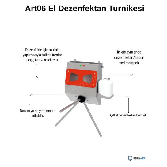 Art06 El Dezenfektan Turnikesi Özellikleri Art06 El Dezenfektan Turnikesi