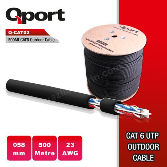 qport q-cato2 23awg 500m makaralı outdoor siyah kablo ürün fotoğrafı qport q-cato2 23awg 500m makaralı outdoor siyah kablo resmi, qport q-cato2 23awg 500m makaralı outdoor siyah kablo fotoğrafı