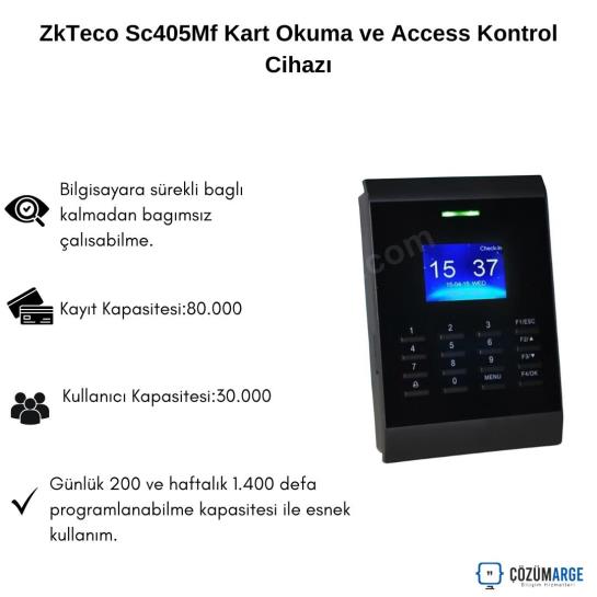 ZkTeco Sc405Mf Kart Okuma ve Access Kontrol Cihazı ZkTeco Sc405Mf Kart Okuma ve Access Kontrol Cihazı