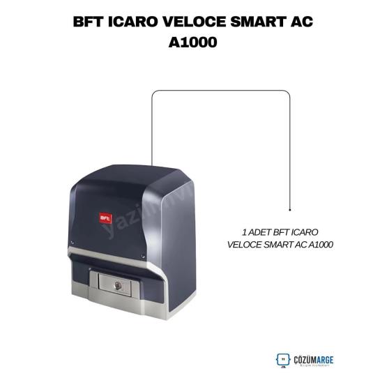 Bft Icaro Veloce Smart AC A1000 hızlı otomatik kapı motoru, tek motorlu kompakt tasarım ve güvenilir performans sunar. , BftOtomatikKapıMotoruVilla , IcaroVeloceSmartAcSiteGirişi , BftHızlıMotorOtoparkGirişi , TekMotorKayarKapıSistemleri , BftKompaktKapıMotoruFabrikaGirişi