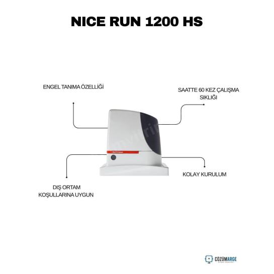 Nice Run 1200 HS hızlı seri kayar kapı motor seti; engel tanıma, dış ortam uyumu, saatte 60 çalışma sıklığı ve kolay kurulum sunar. İtalyan motor seti kit. , BftEbpA24V, , BftElektrikliKilit, , KanatlıKapıKilidi, , 24VElektromekanikKilit, , BftOtomasyon