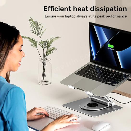 UNITEK 360D METAL 15.6” NOTEBOOK STAND 5in1 VE DOCKING STATION (D1109B) Res6