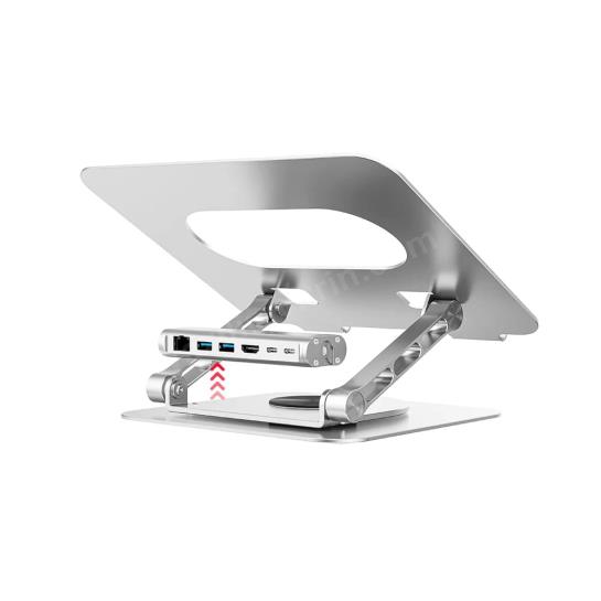 UNITEK 360D METAL 15.6” NOTEBOOK STAND 5in1 VE DOCKING STATION (D1109B) Res11
