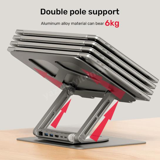UNITEK USB-C NOTEBOOK STANDI VE DOCKING STATION (D1109A) Res3