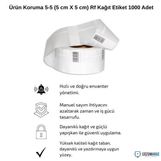 Ürün Koruma 5-5 (5 cm X 5 cm) Rf Kağıt Etiket 1000 Adet Ürün Koruma 5-5 (5 cm X 5 cm) Rf Kağıt Etiket 1000 Adet