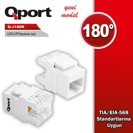 qport q-j180k cat6 180 derece keystone jack ürün fotoğrafı qport q-j180k cat6 180 derece keystone jack resmi, qport q-j180k cat6 180 derece keystone jack fotoğrafı