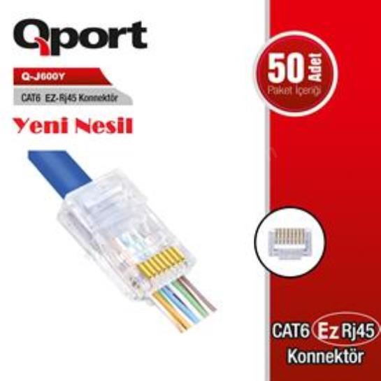 qport q-j600y cat6 50 lik paket ez-rj45 yeni nesil konnektör ürün fotoğrafı qport q-j600y cat6 50 lik paket ez-rj45 yeni nesil konnektör resmi, qport q-j600y cat6 50 lik paket ez-rj45 yeni nesil konnektör fotoğrafı