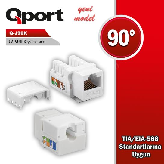 qport q-j90k cat6 90 derece keystone jack ürün fotoğrafı qport q-j90k cat6 90 derece keystone jack resmi, qport q-j90k cat6 90 derece keystone jack fotoğrafı