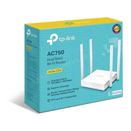 TP-LINK ARCHER C24 AC750 4PORT A.POINT/ROUTER Res4