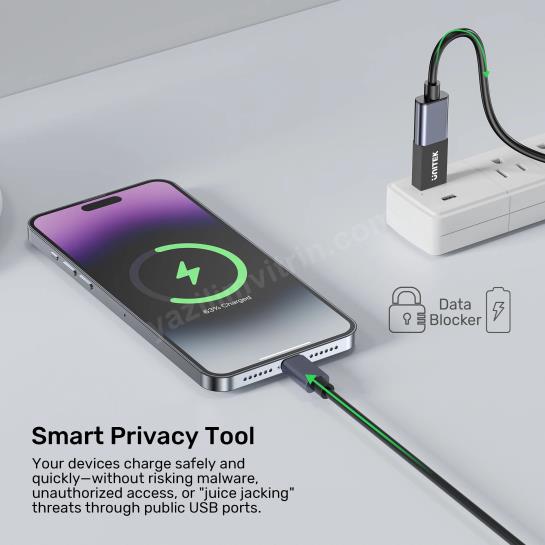 UNITEK DATASHIELD USB-A VERI ENGELLEYICI ADAPTOR (A1056ABK01) Res9