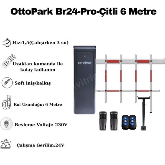 OttoPark Br24-Pro-Çitli 6 Metre otomatik otopark bariyeri; yüksek güvenlik, çitli geçiş koruması, uzaktan kumanda, 24V çalışma ve 230V besleme ile ideal çözümdür. , OttoParkOtoparkGirişi , OttoParkSiteGirişi , Br24ProOtoparkBariyeri , ÇitliBariyerSiteGirişi , OtomatikBariyerOtoparkGirişi , UzaktanKumandalıBariyer , 24VOtoparkSistemi , 6MetreKolluBariyer