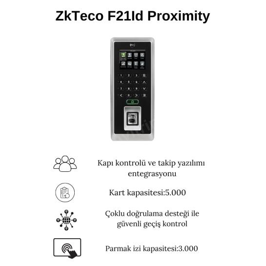 ZkTeco F21Id Proximity Parmak İzi Okuma Cihazı Özellikleri ZkTeco F21Id Proximity Parmak İzi Okuma Cihazı